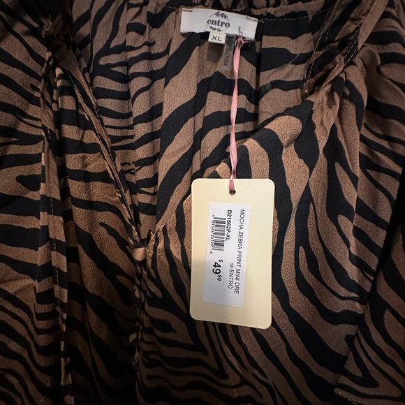 Zebra Print Ruffle Dress - Picture 2 of 2